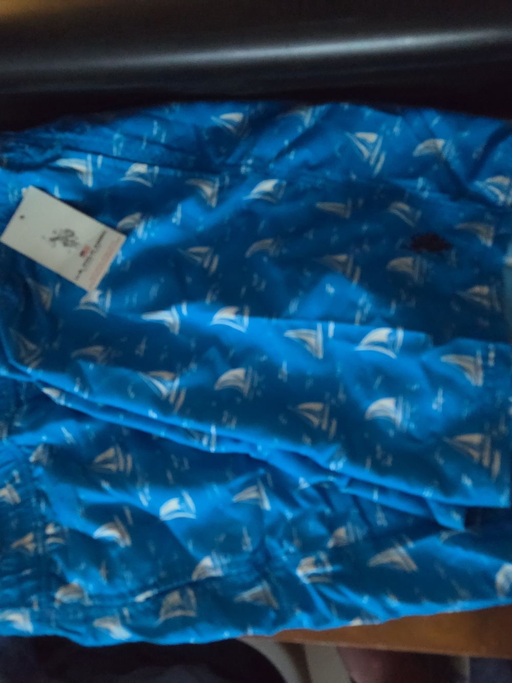 Men's 2XL US Polo Assoc. Blue Sailboat Print Swim Shorts